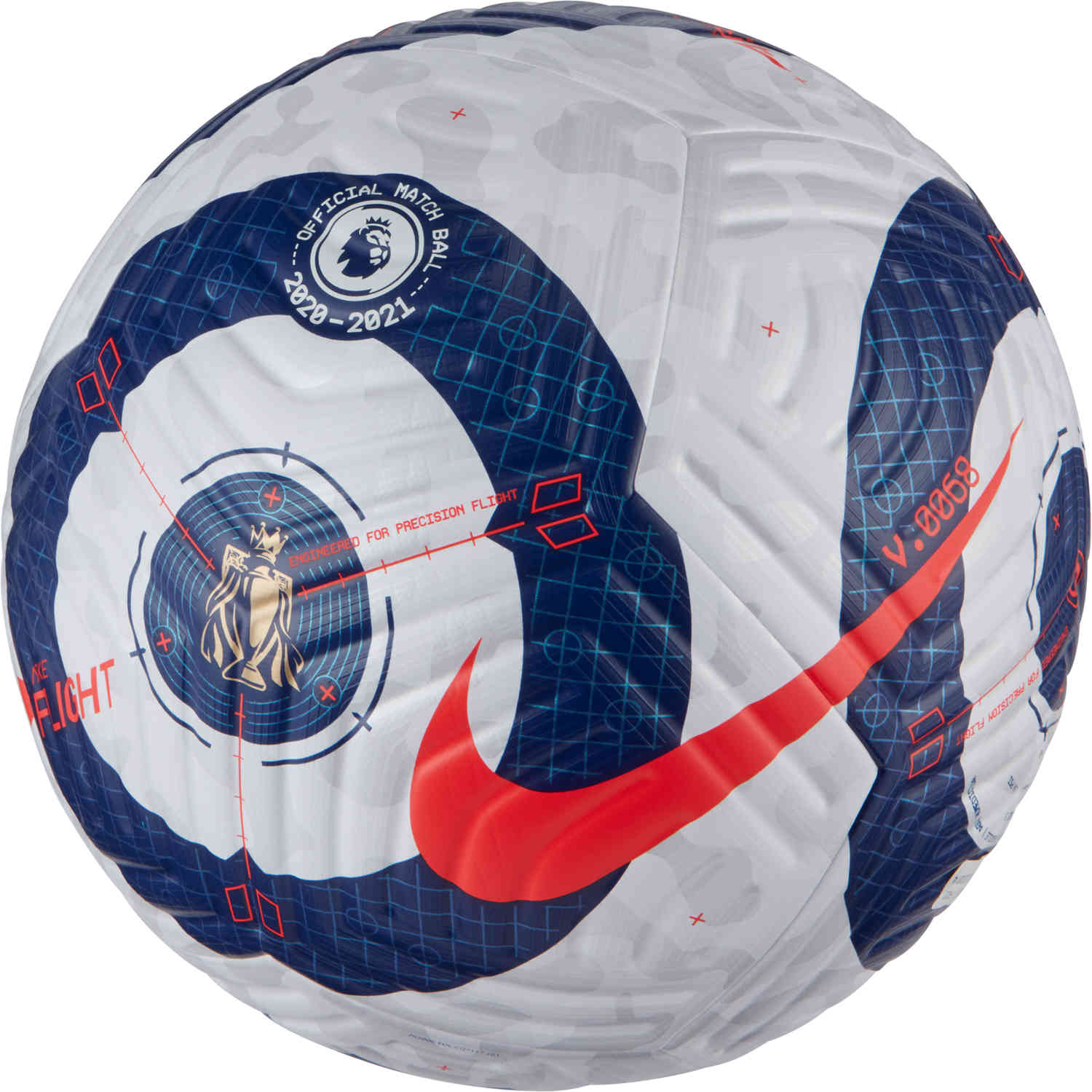 Nike Premier League Flight Official Match Soccer Ball White And Blue