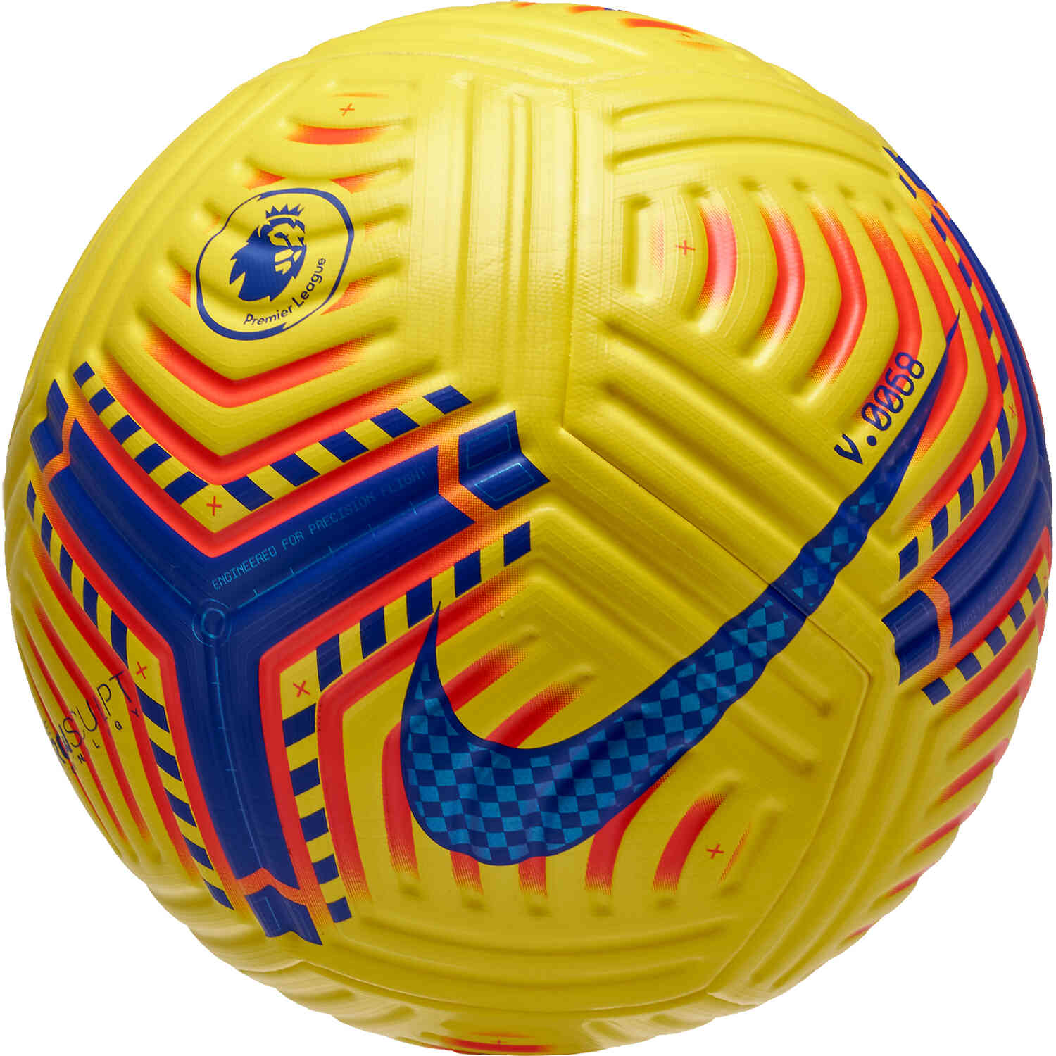 premier league ball yellow and purple