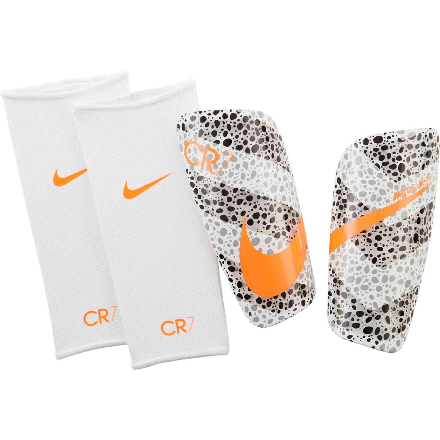 Nike CR7 Mercurial Lite Shin Guards White Black with Total