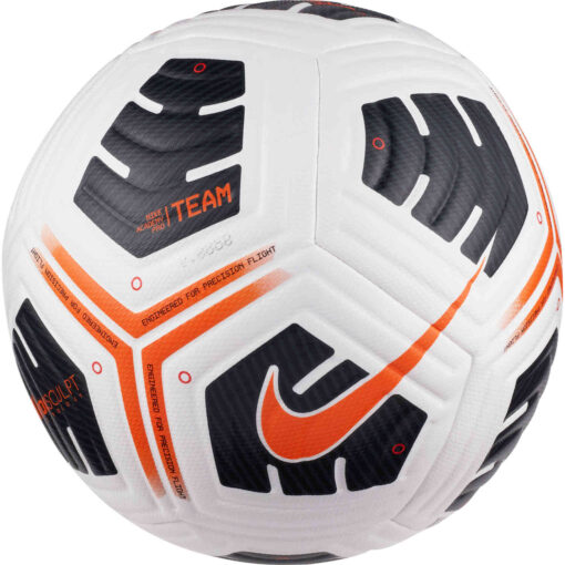 Kids Nike Academy Pro Team Training Soccer Ball - White & Black with Total Orange