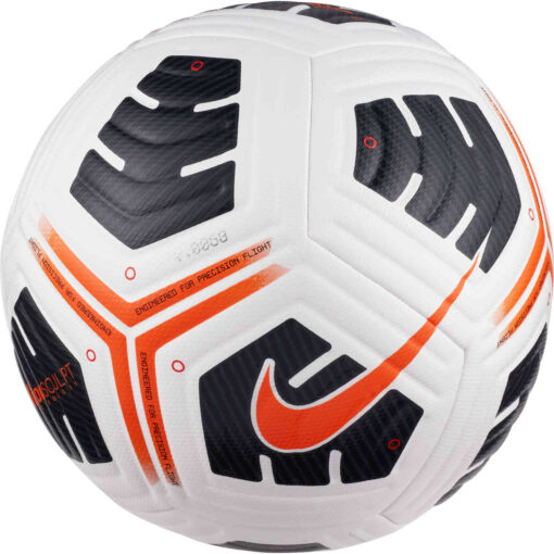Kids Nike Academy Pro Team Training Soccer Ball - White & Black with Total Orange - Image 2