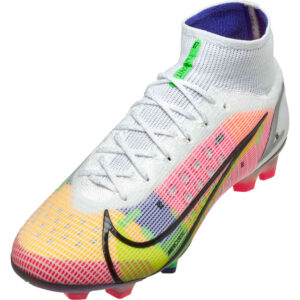 White nike soccer outlet cleats with rainbow