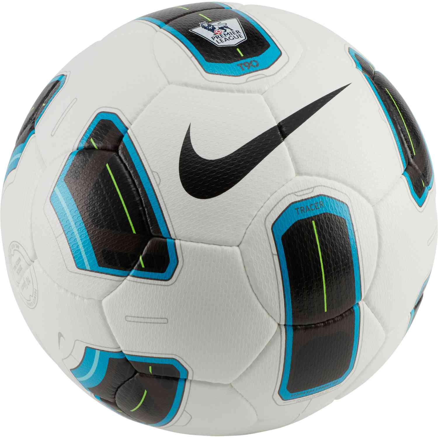 Nike Premier League Tracer Official Match Ball - White & Blue with Black - Soccer Master