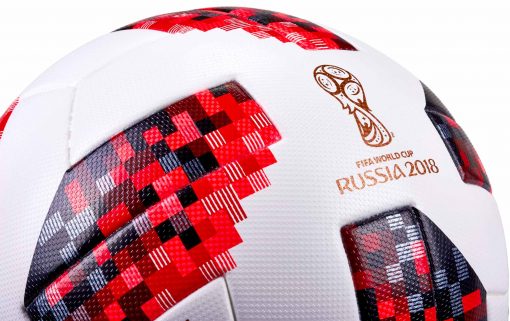 adidas Telstar 18 Official World Cup Match Ball Knockout Rounds White Solar Red Soccer Master
