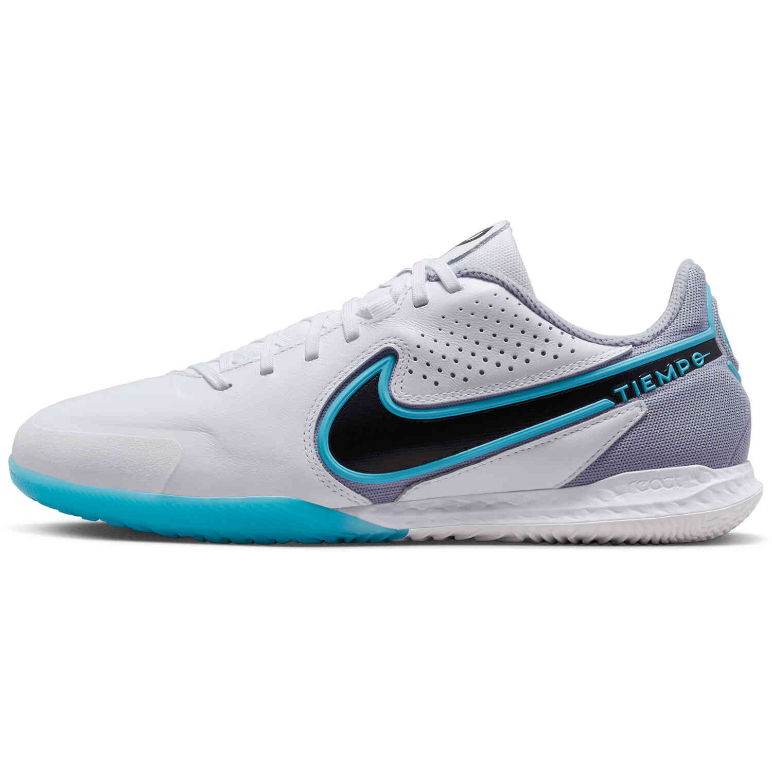 Nike Tiempo Legend 9 Pro IC White Black with Baltic Blue with