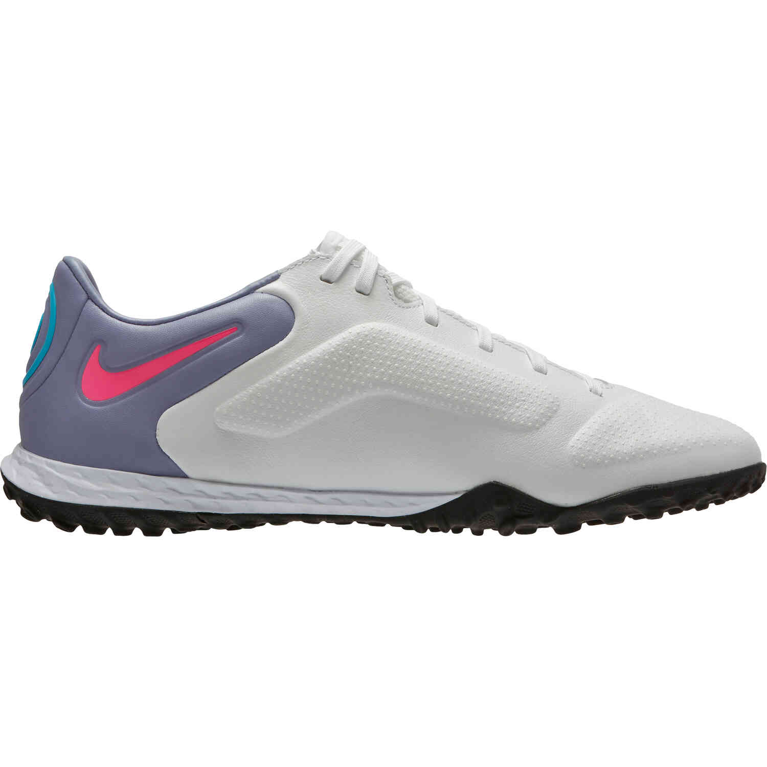 Nike Tiempo Legend Pro Turf Soccer Shoes - White, Baltic Blue, Pink & Black - Soccer Master