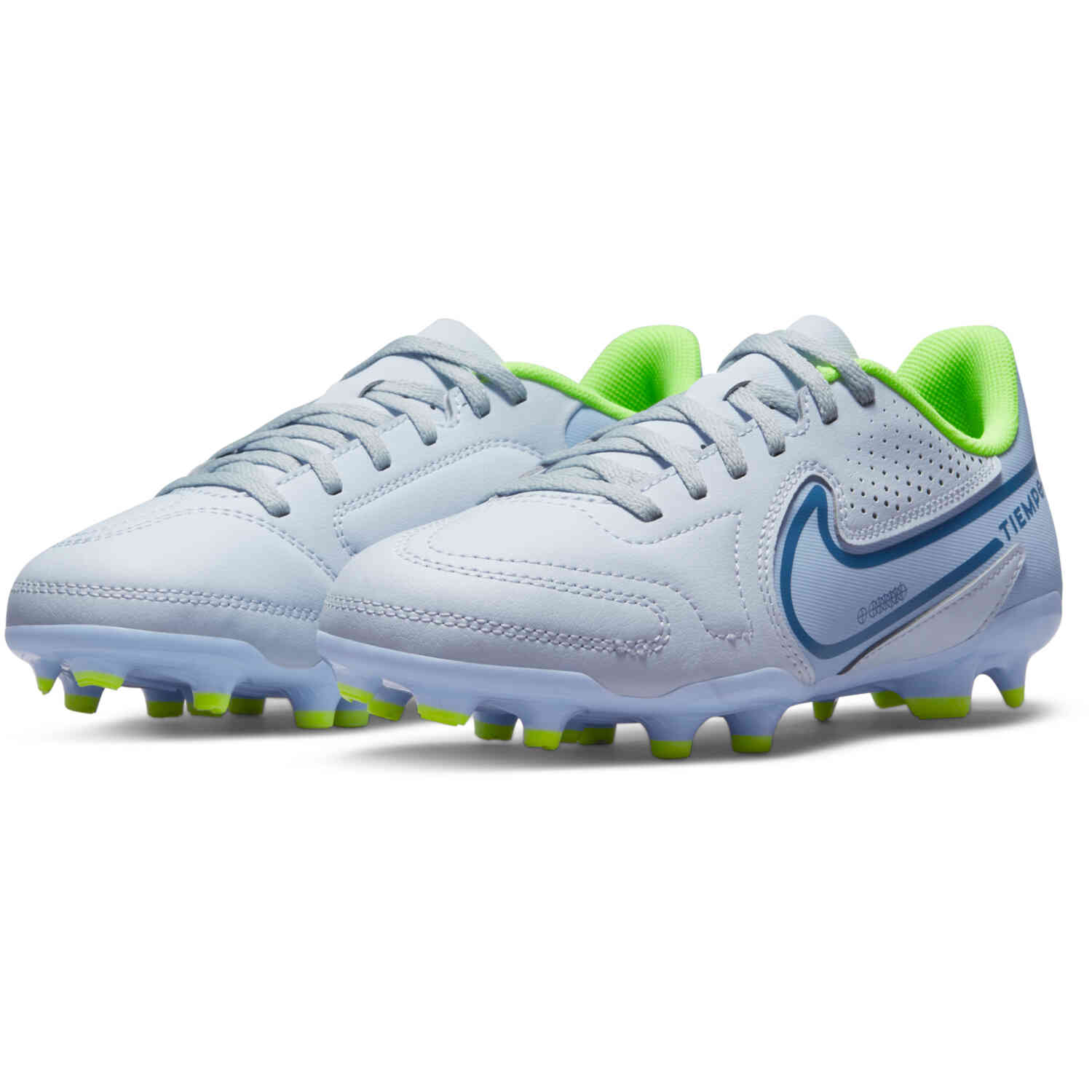 Schotel Bloemlezing innovatie Kids Nike Tiempo Legend 9 Club FG - Football Grey & Dark Marina Blue with  Light Marine with Volt - Soccer Master