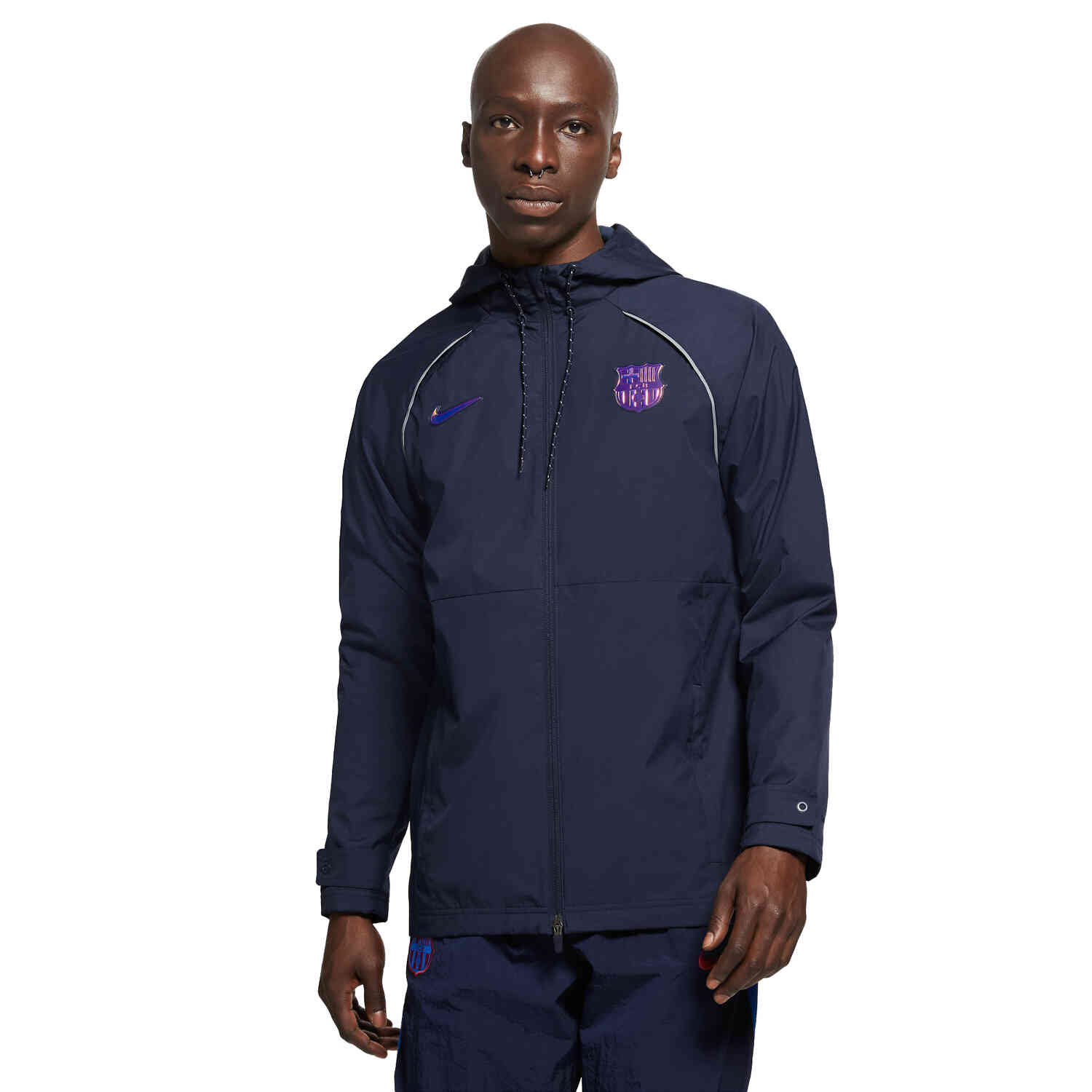 Nike FC Barcelona AWF Jacket - Obsidian/Irridescent - Soccer Master