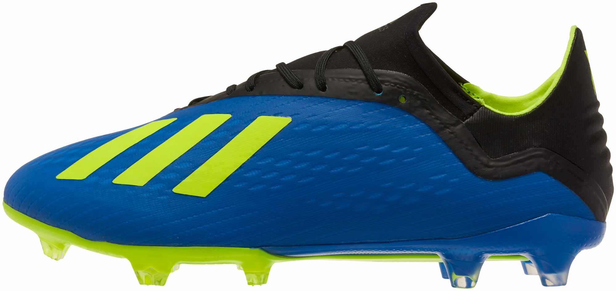 adidas X 18.2 FG Football Blue Solar Yellow Black Soccer Master