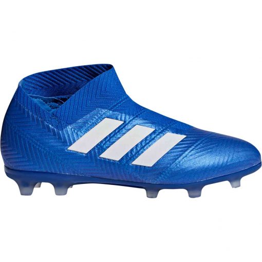 blue and white youth football cleats