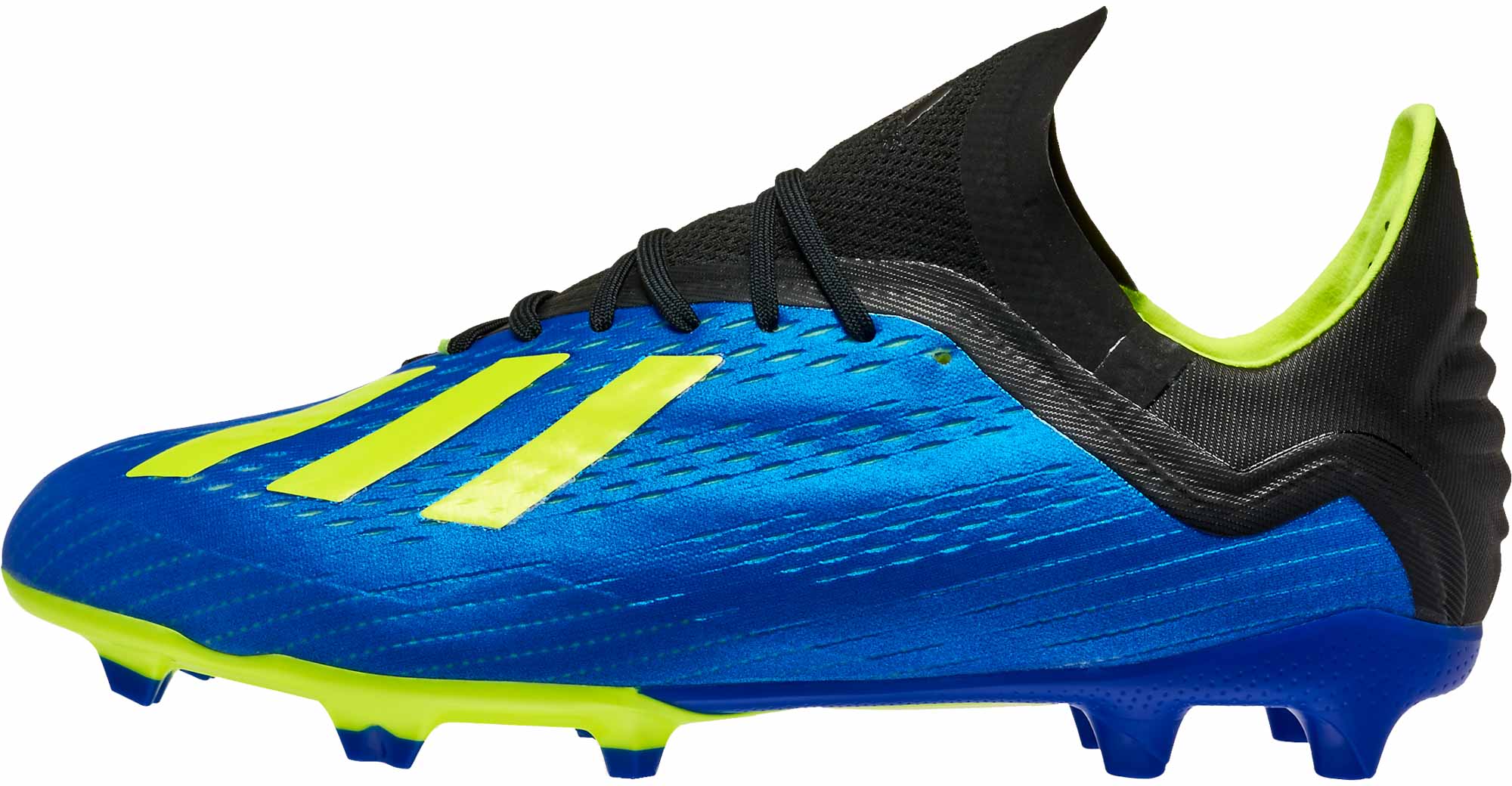 Adidas X 18 1 Fg Youth Football Blue Solar Yellow Black Soccer