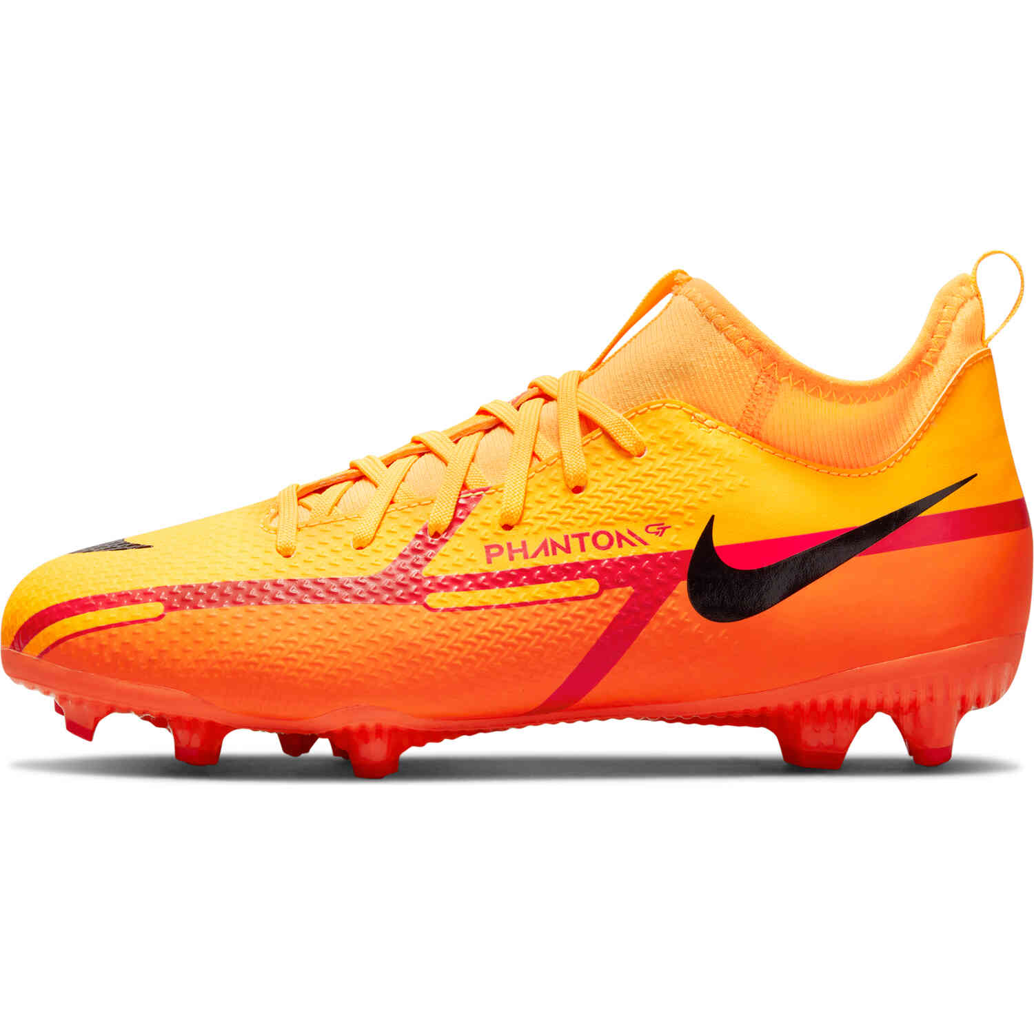 Kids Nike Phantom GT 2 DF Academy FG Laser Orange Black with