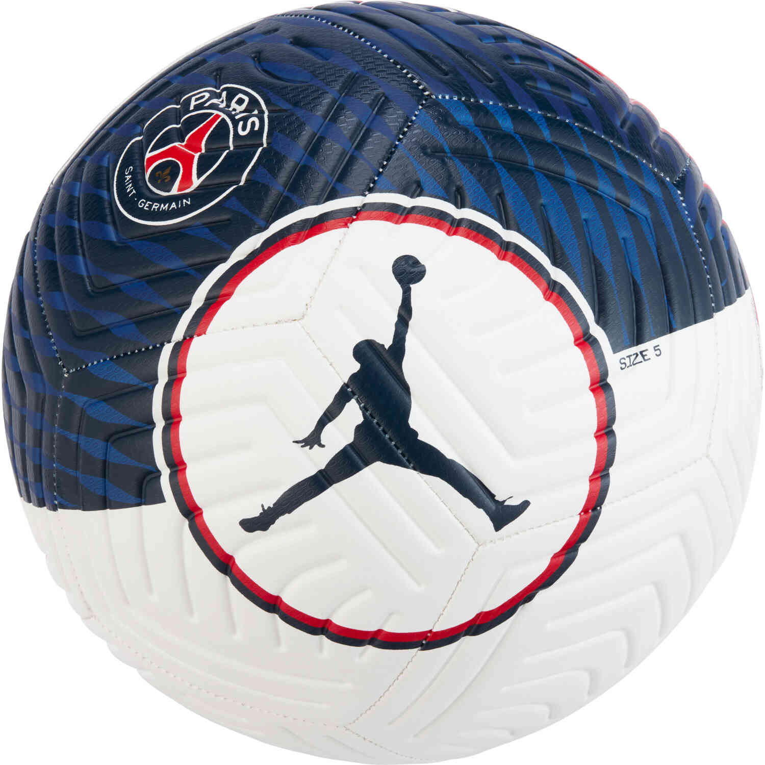Jordan PSG Strike Training Soccer Ball - White & University Red with Midnight  Navy - Soccer Master