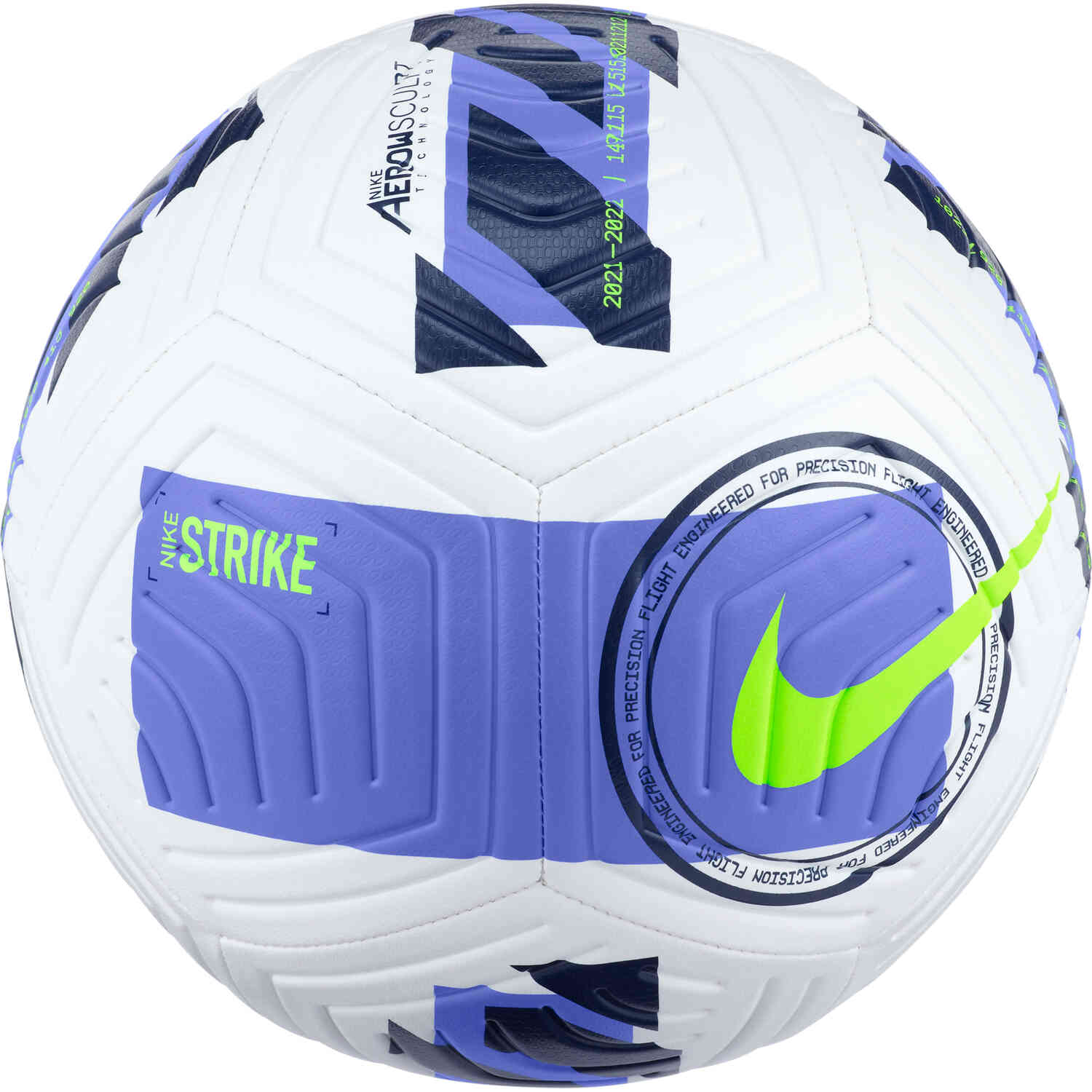 Nike Strike Soccer Ball White Sapphire with Blue Void with