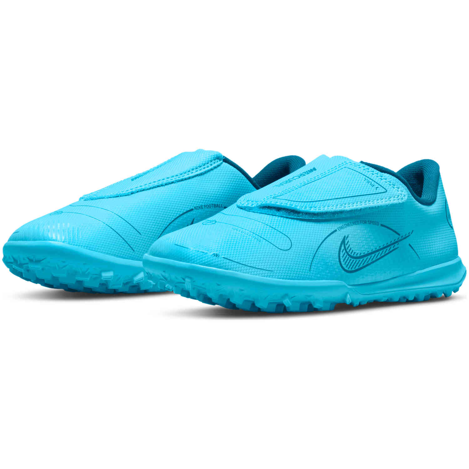 Kids Nike Velcro Mercurial Vapor 14 Club TF Chlorine Blue