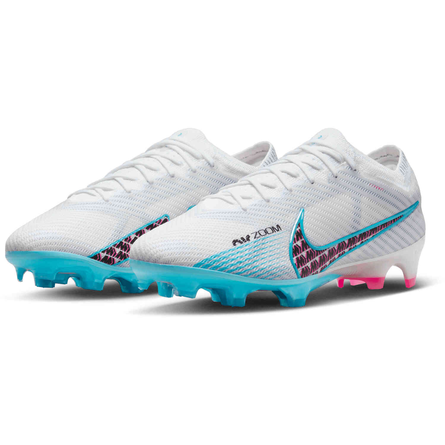 Nike Mercurial 15 Elite FG Firm Ground Soccer Cleats - White, Baltic Blue, Pink Blast, Indigo Haze - Soccer Master