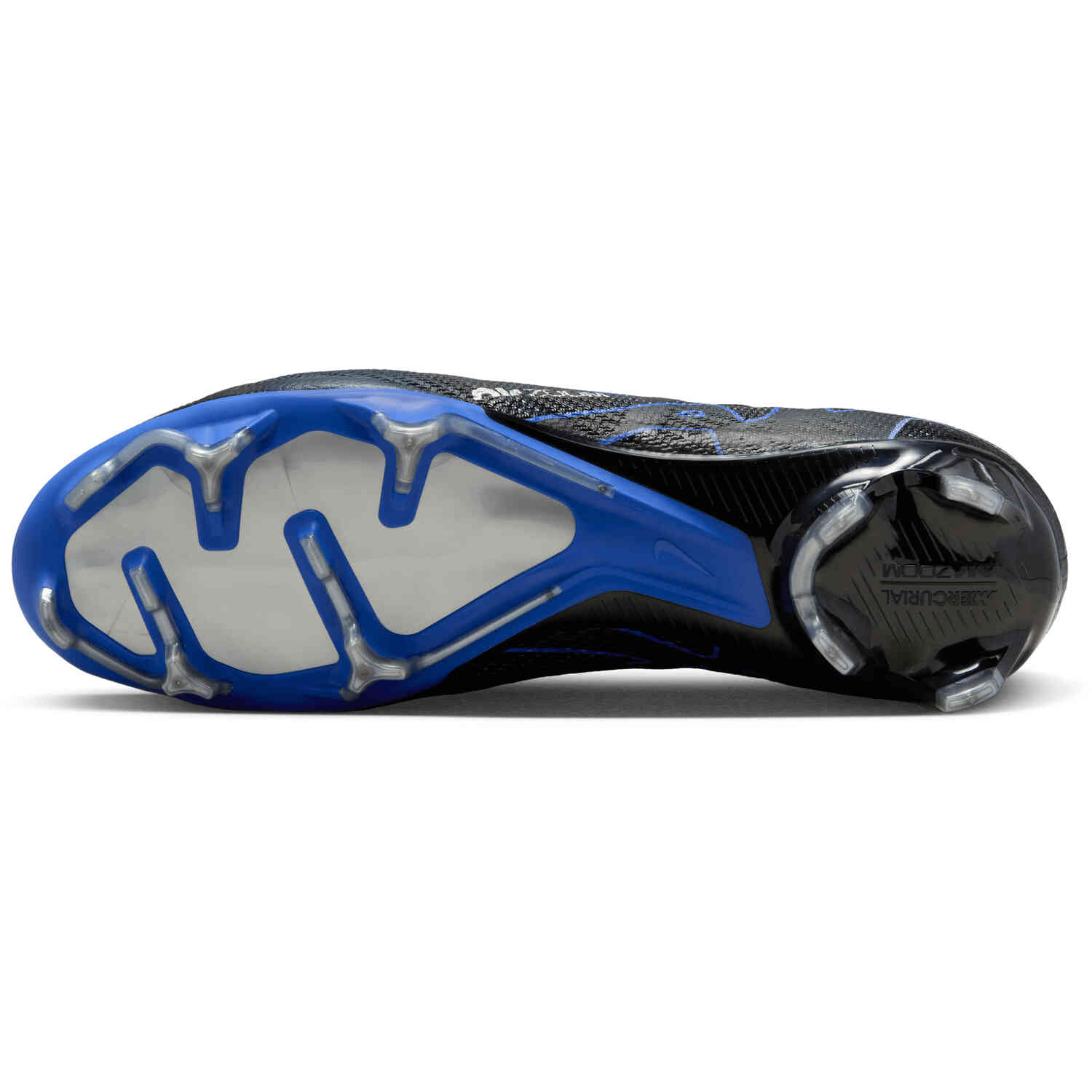 Nike Zoom Mercurial Vapor 15 Pro FG Firm Ground Soccer Cleats Black Chrome Hyper Royal Soccer Master