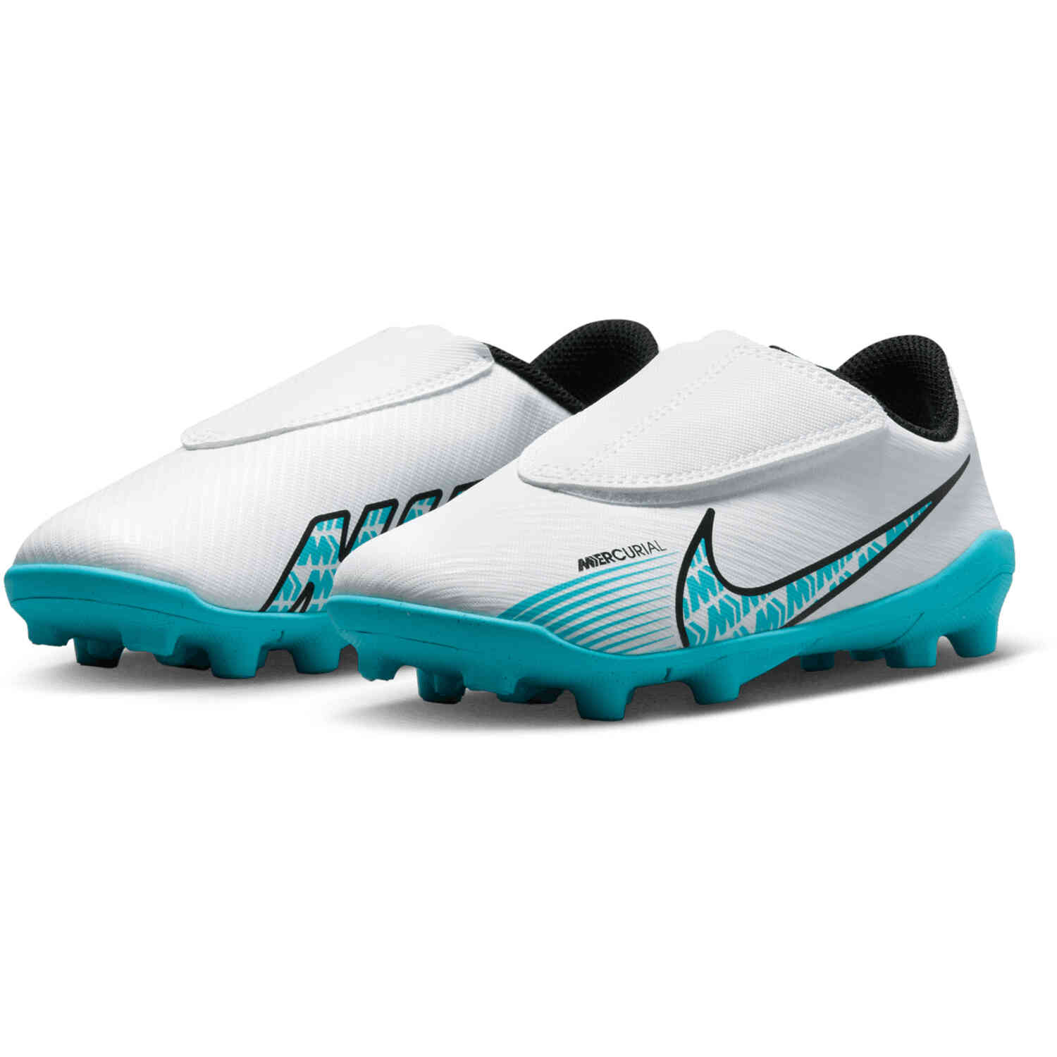 triatlón eximir Prescripción Kids Nike Velcro Mercurial Vapor 15 Club MG Soccer Cleats - White/Baltic  Blue/Pink Blast - Soccer Master