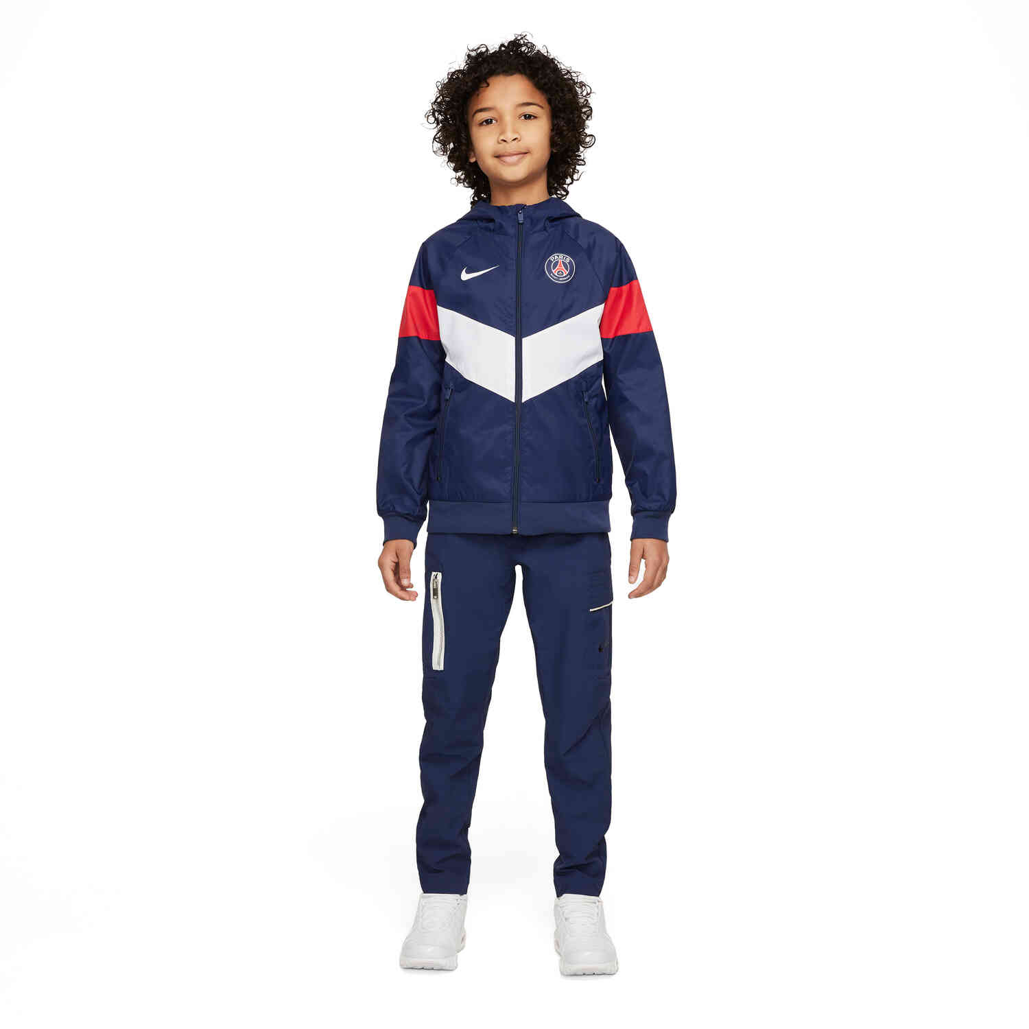 Kids Nike PSG Anthem Lifestyle Jacket Midnight Navy White