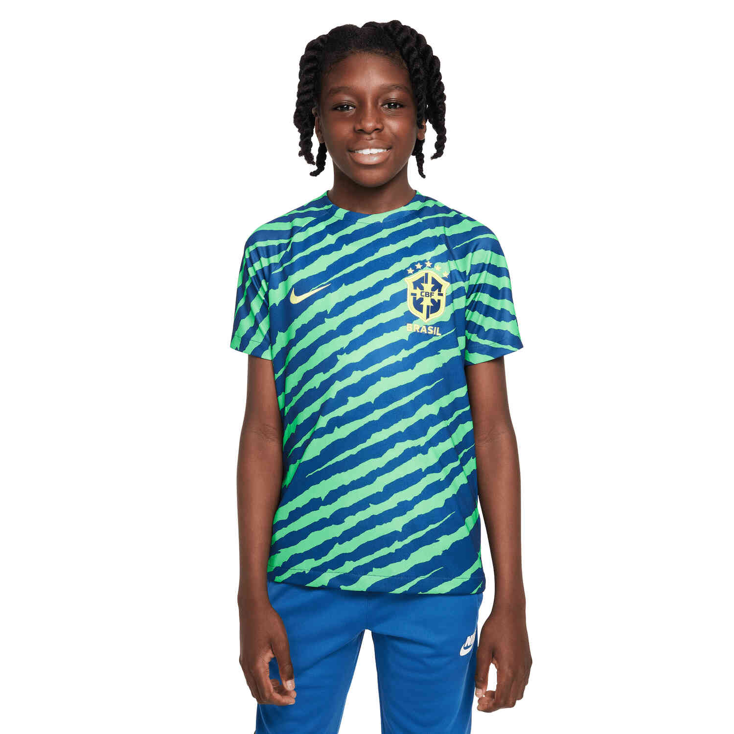 Kids Brazil Lifestyle Pre-match Top - 2022 - Soccer Master