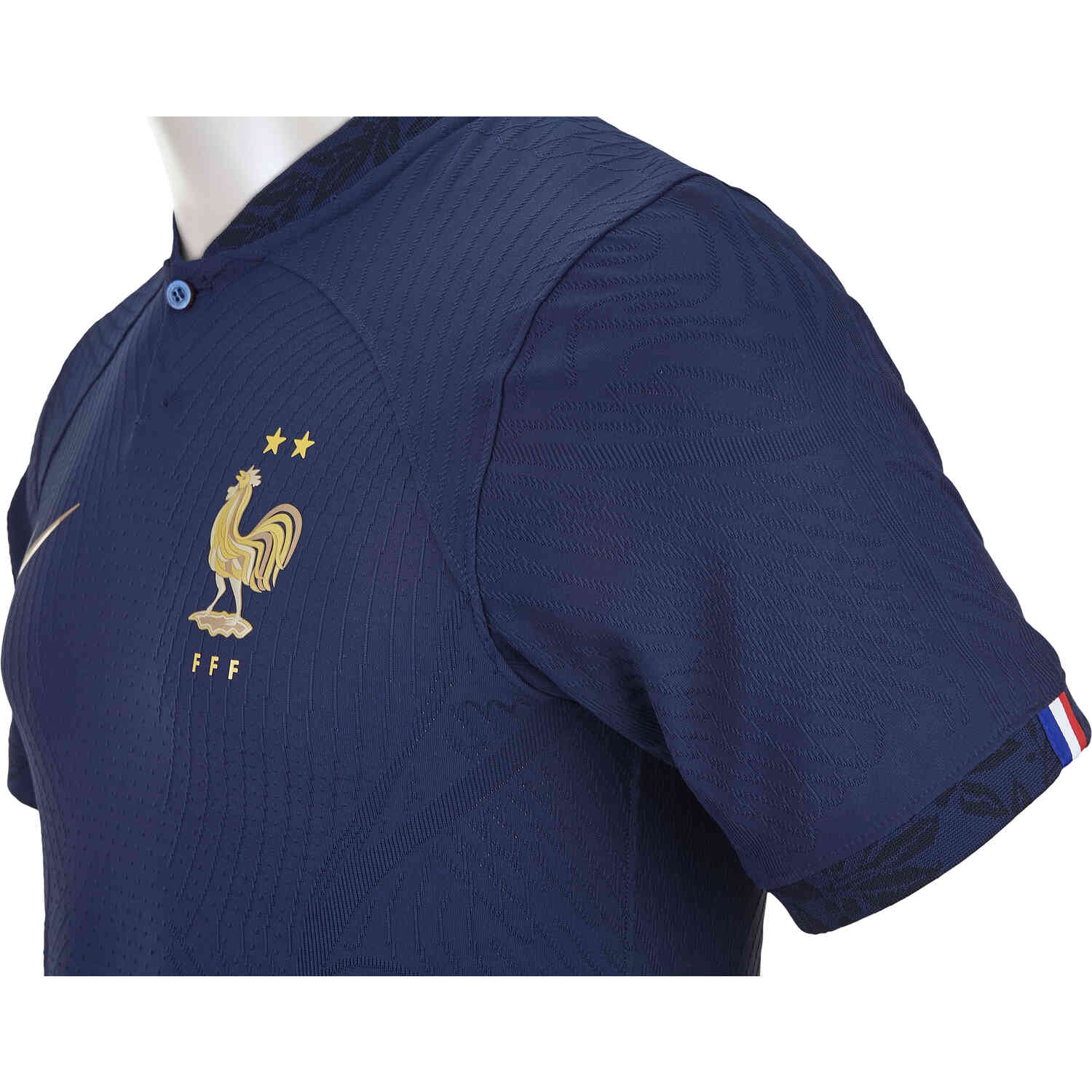 France National Soccer 3 SALIBA 2022 World Cup Navy Home Authentic
