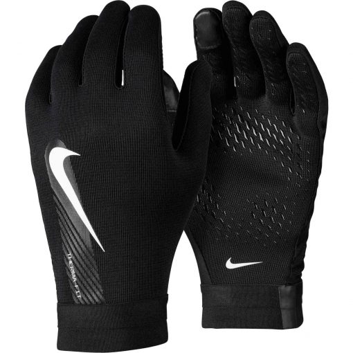 Nike Academy Thermafit Fieldplayer Gloves - Black & Black with White