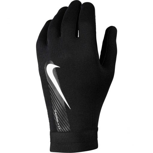 Nike Academy Thermafit Fieldplayer Gloves - Black & Black with White - Image 2