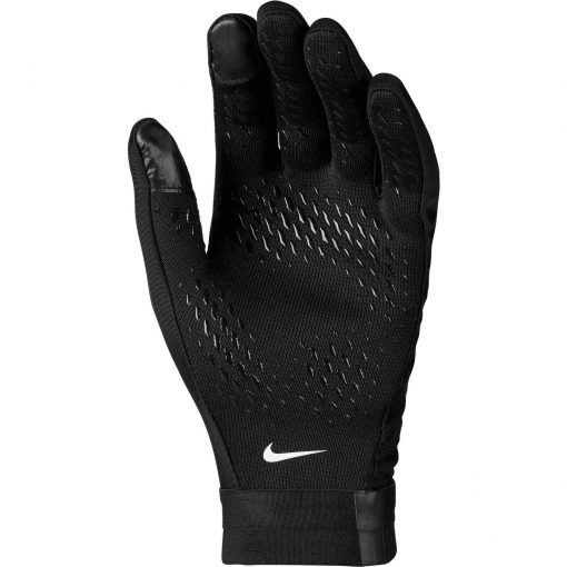 Nike Academy Thermafit Fieldplayer Gloves - Black & Black with White - Image 3
