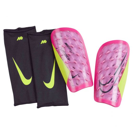 patrocinado vino dolor de muelas Nike Mercurial Lite Superlock Shin Guards - Pink Spell, Volt & Gridiron -  Soccer Master