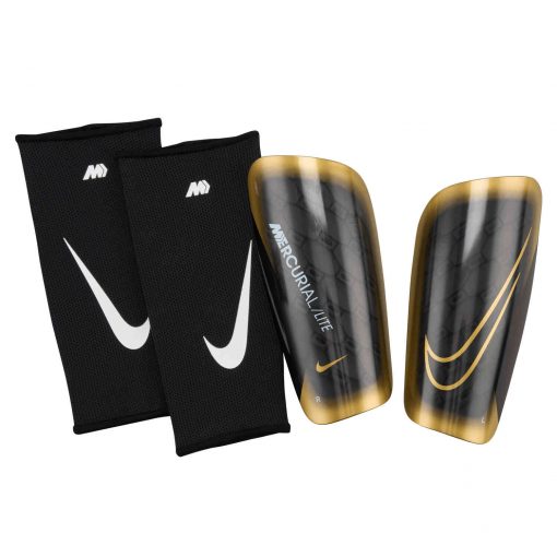 Nike Mercurial Lite Shin Guards - Black & Black with Metallic Gold Coin - Image 2