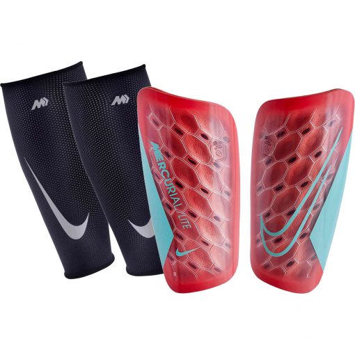 Nike Mercurial Lite Shin Guards - Amber Glow & Aurora Green with Aurora Green - Image 2