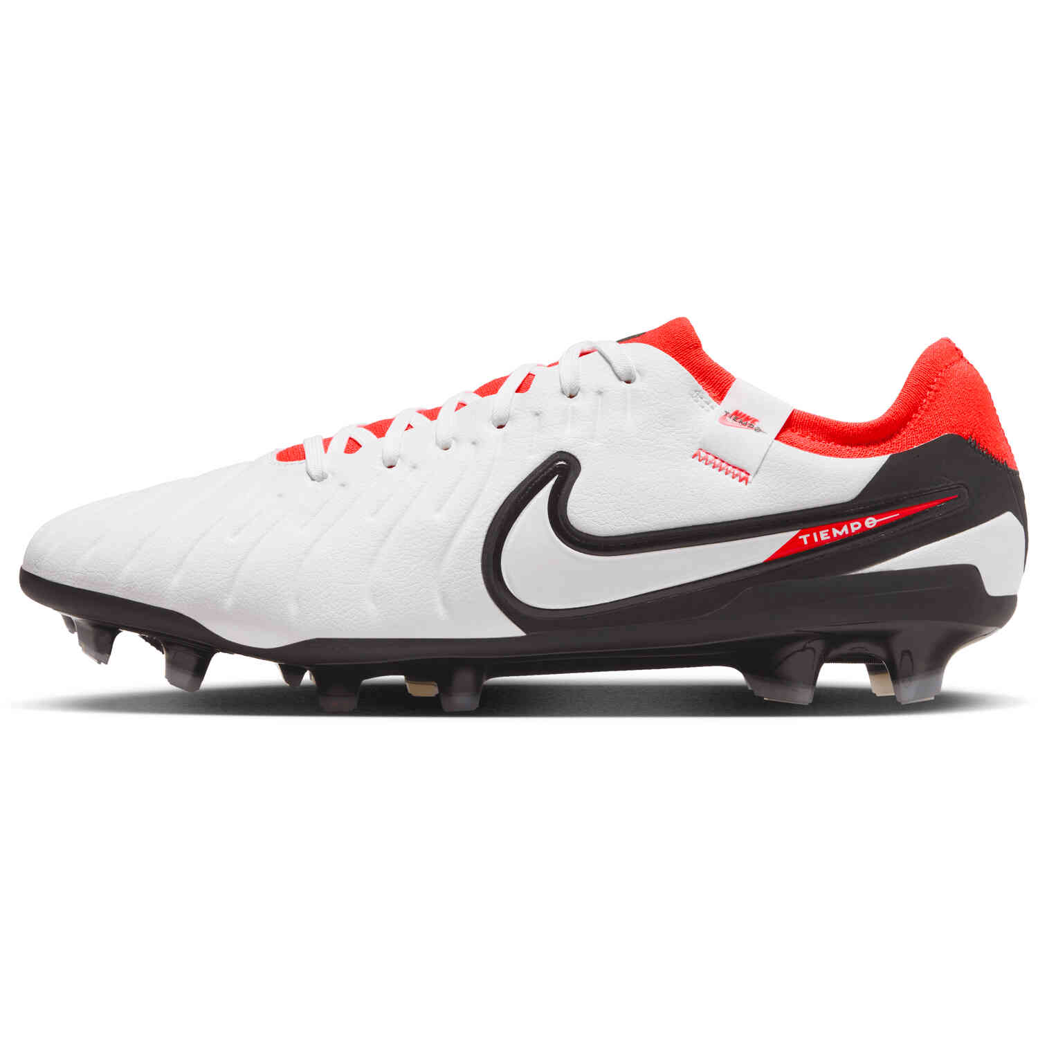 Nike Tiempo Legend 10 Pro FG White Black with Bright Crimson Soccer Master