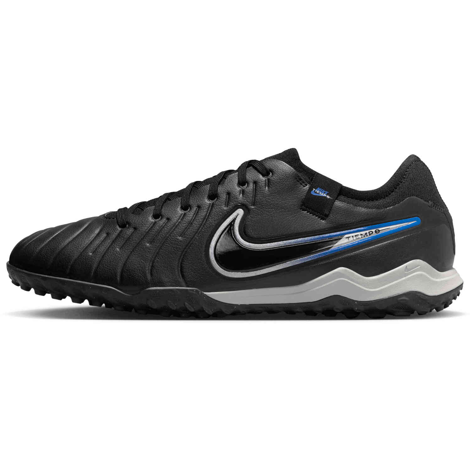 Nike Tiempo Legend 10 Pro TF Turf Soccer Shoes Black Chrome