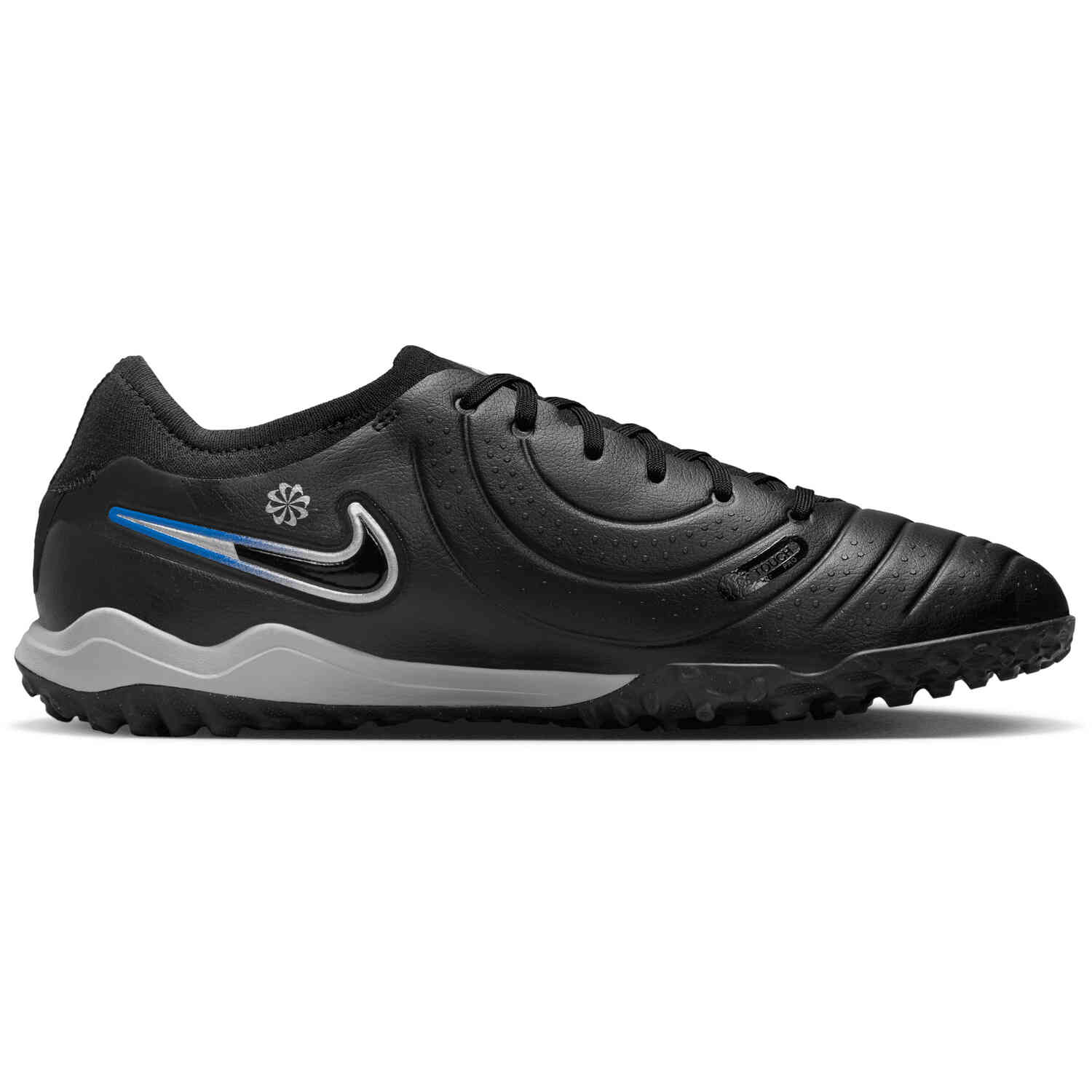 Nike Tiempo Legend 10 Pro TF Turf Soccer Shoes Black Chrome Hyper Royal Soccer Master