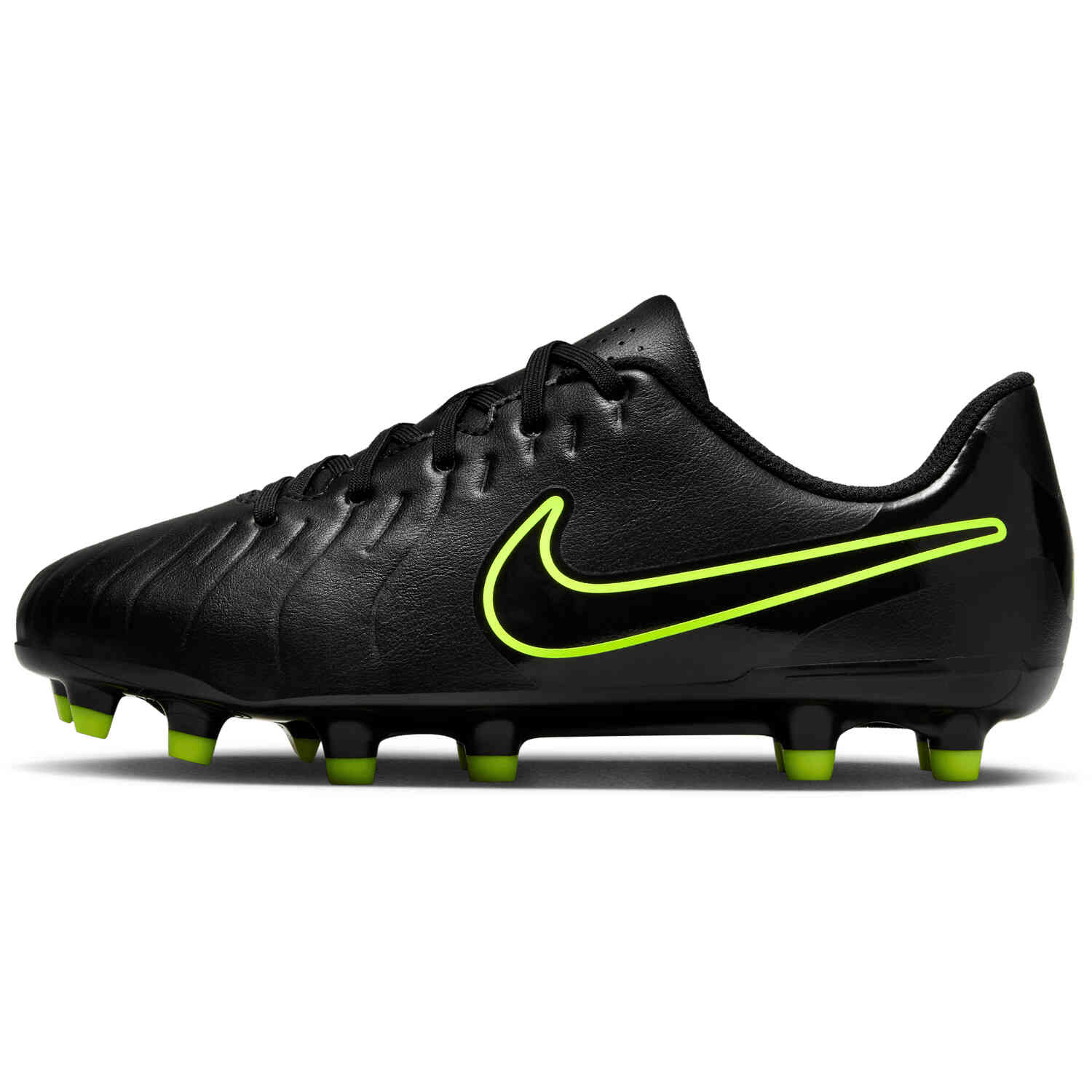 Kids Nike Tiempo Legend 10 Club FG Black Volt Soccer Master