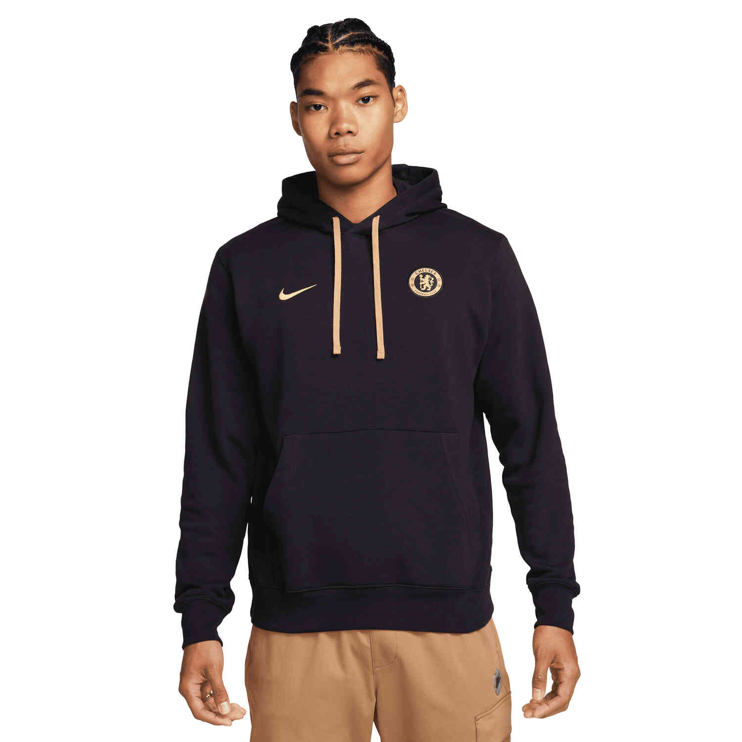 Mens Chelsea Hoodie Pitch blue Club gold Soccer Master