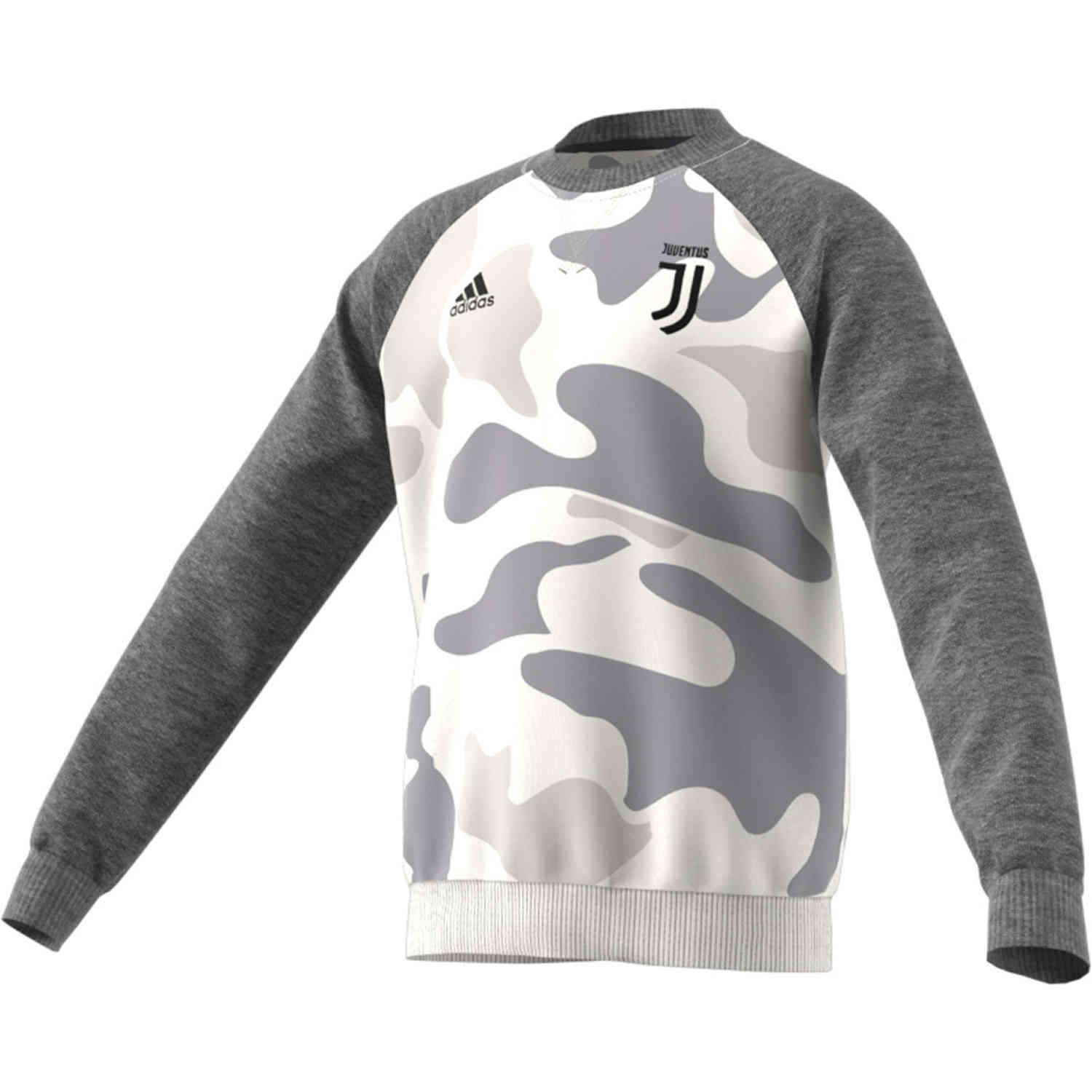 Kids adidas Juventus Crew Sweatshirt Camo Print Soccer Master