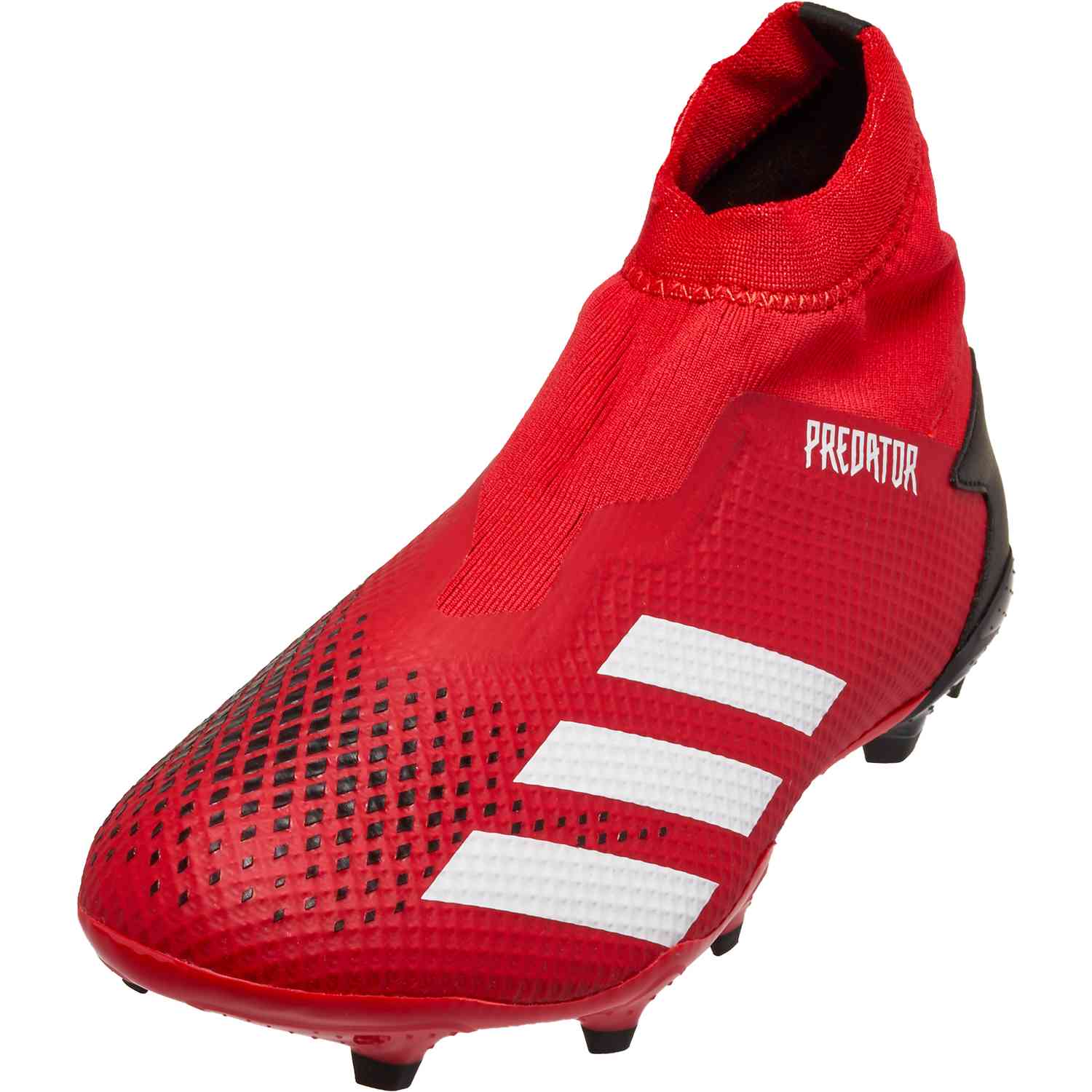 red and black laceless predators