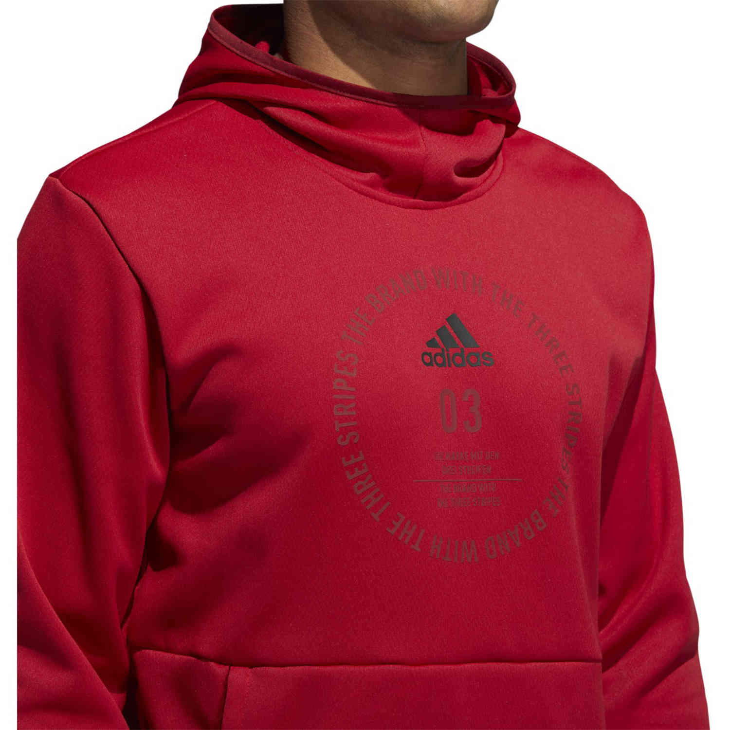 adidas Team Issue Lifestyle Badge of Sport Hoodie Active Maroon