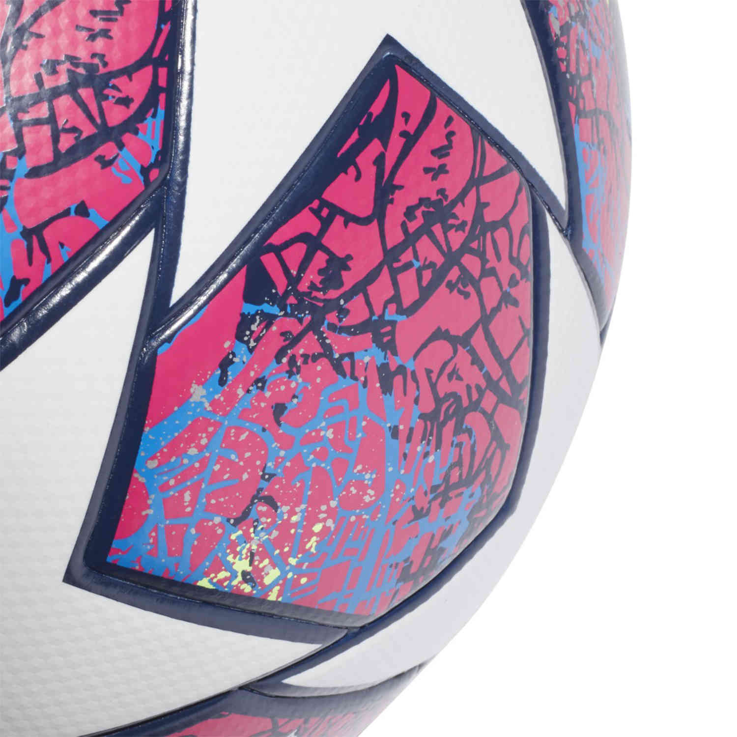 Adidas Finale Istanbul League Soccer Ball White Pantone Glory Blue Dark Blue Soccer Master