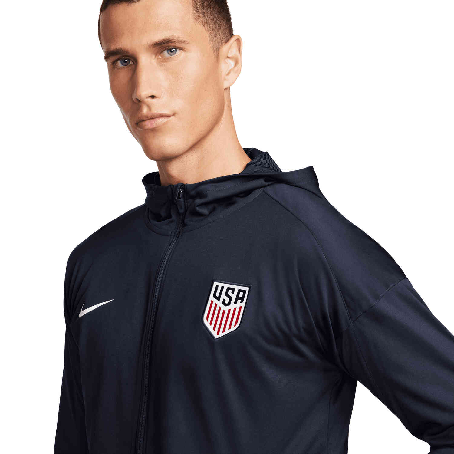 Mens USA Strike Jacket Obsidian Sport red White Soccer Master