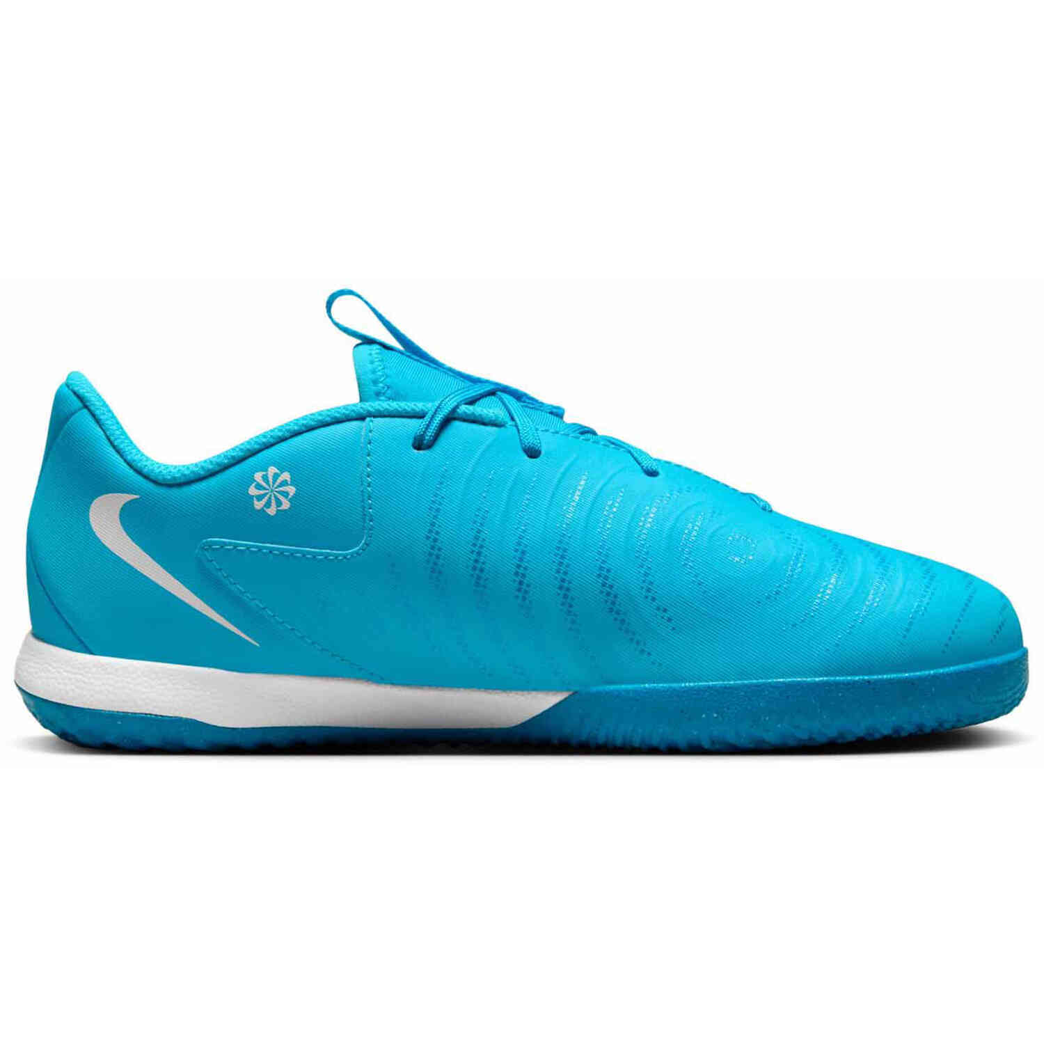 Kids Nike Phantom GX II Academy IC Blue Fury White Soccer Master