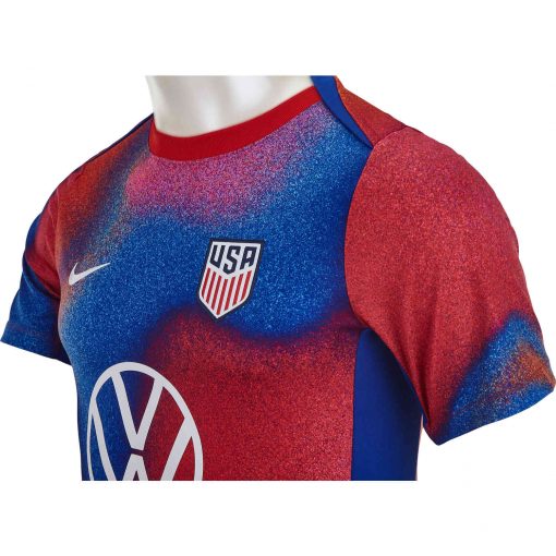 Nike USA Academy Pre-match Top - White/Old Royal/Old Royal/White - Image 3