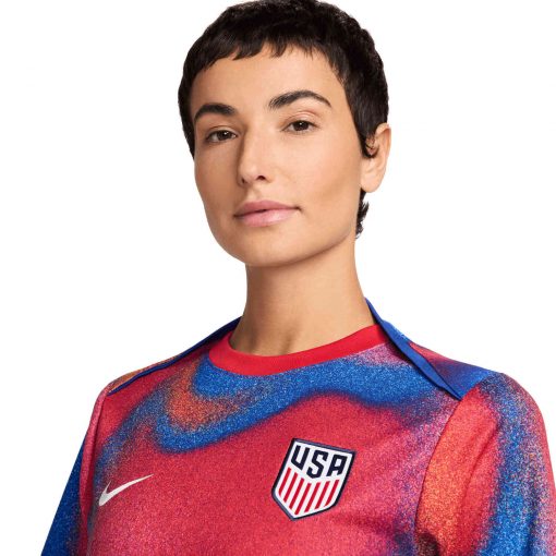 Womens Nike USA Academy Pre-match Top - White/Old Royal/Old Royal/White - Image 3