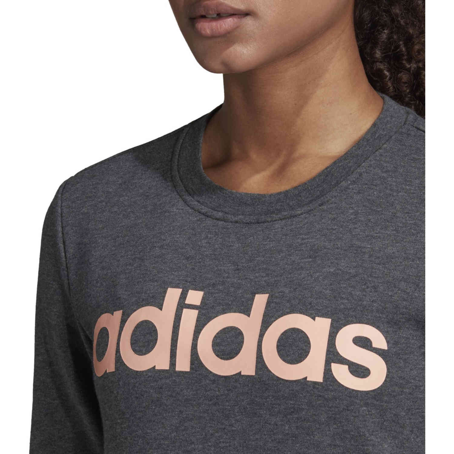 Women s adidas Essentials Lifestyle 3 Stripes Sweatshirt Dark