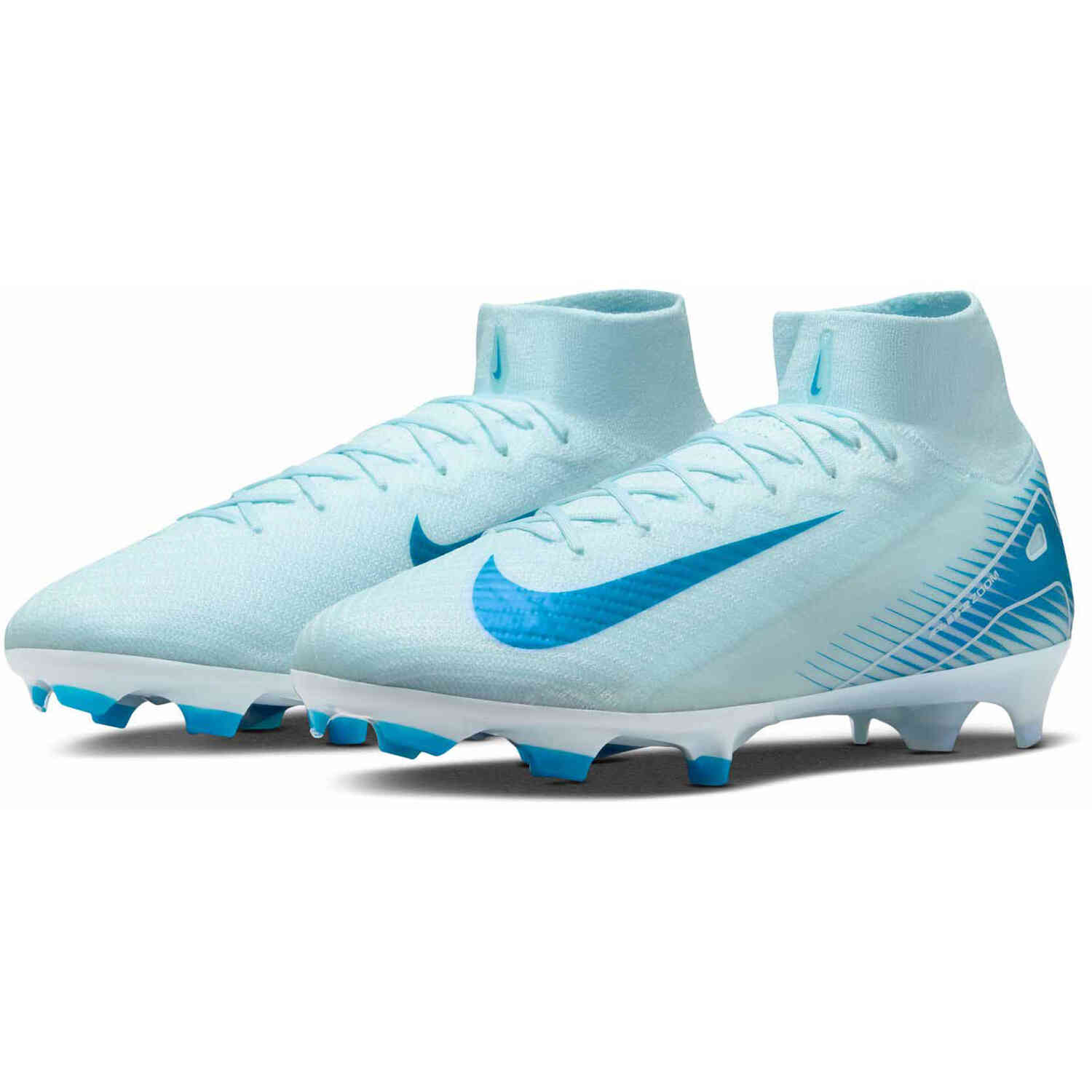 White and blue nike cleats hot sale
