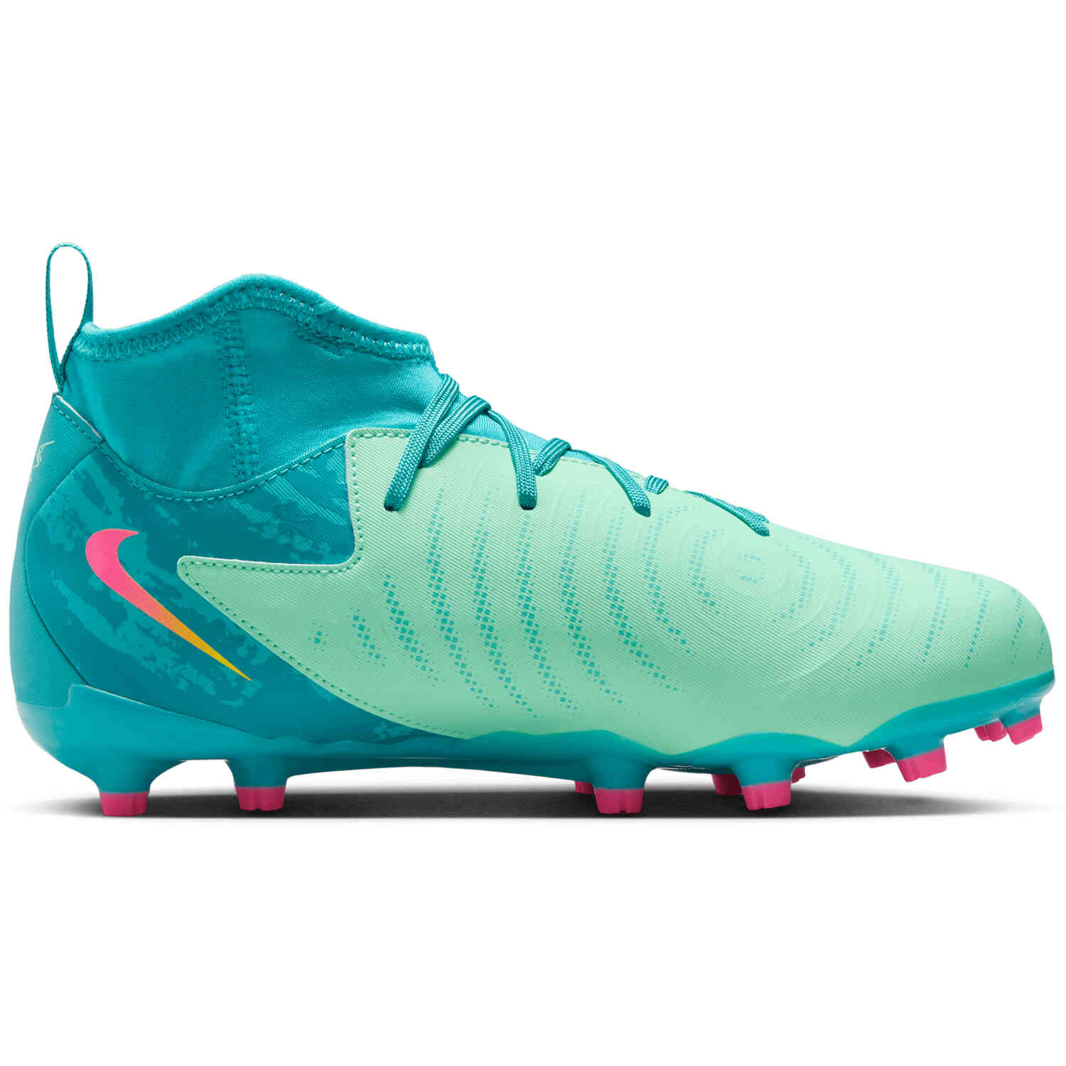 Kids Nike Phantom Luna 2 Academy FG MG Soccer Cleats Green Glow Black Soccer Master