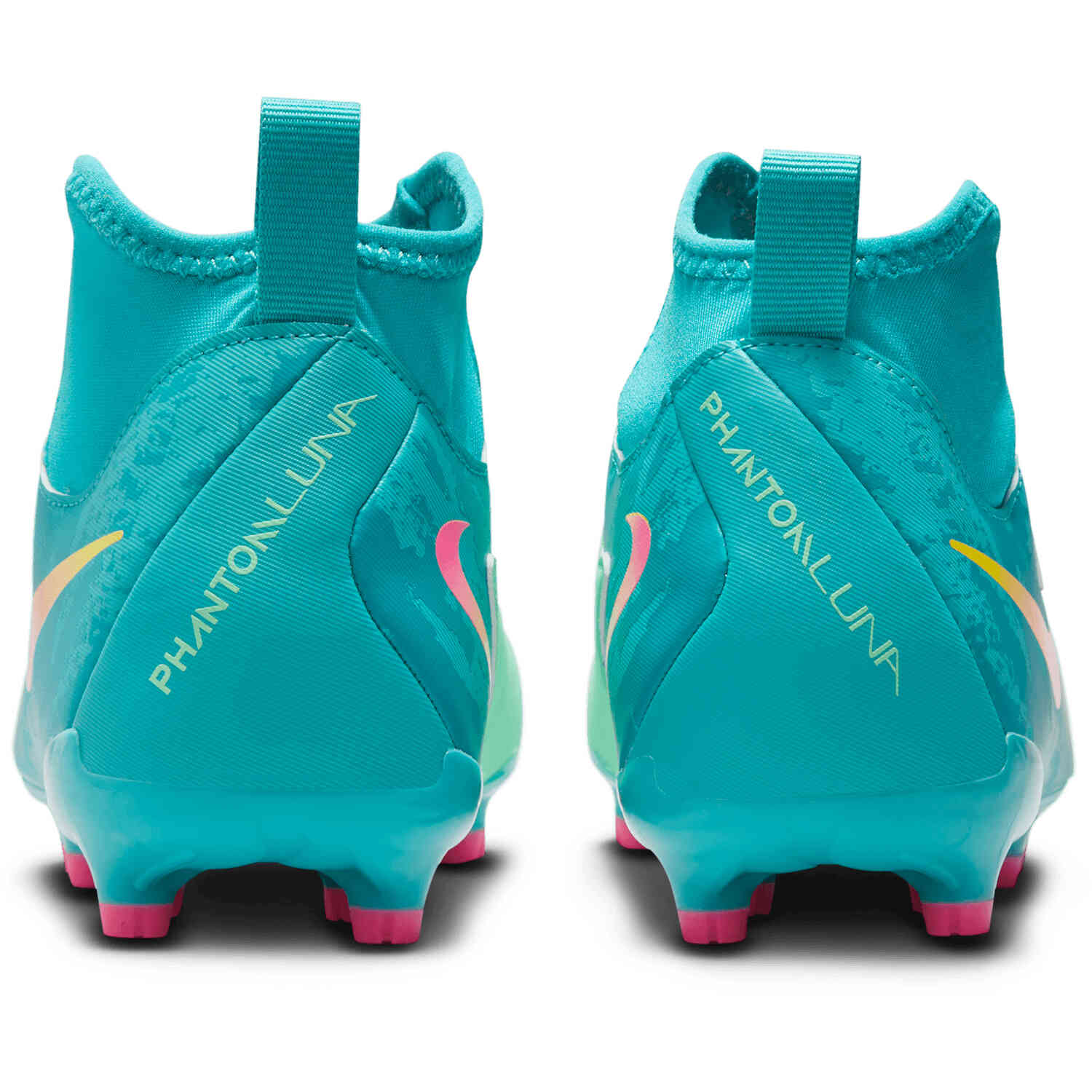 Kids Nike Phantom Luna 2 Academy FG MG Soccer Cleats Green Glow Black Soccer Master