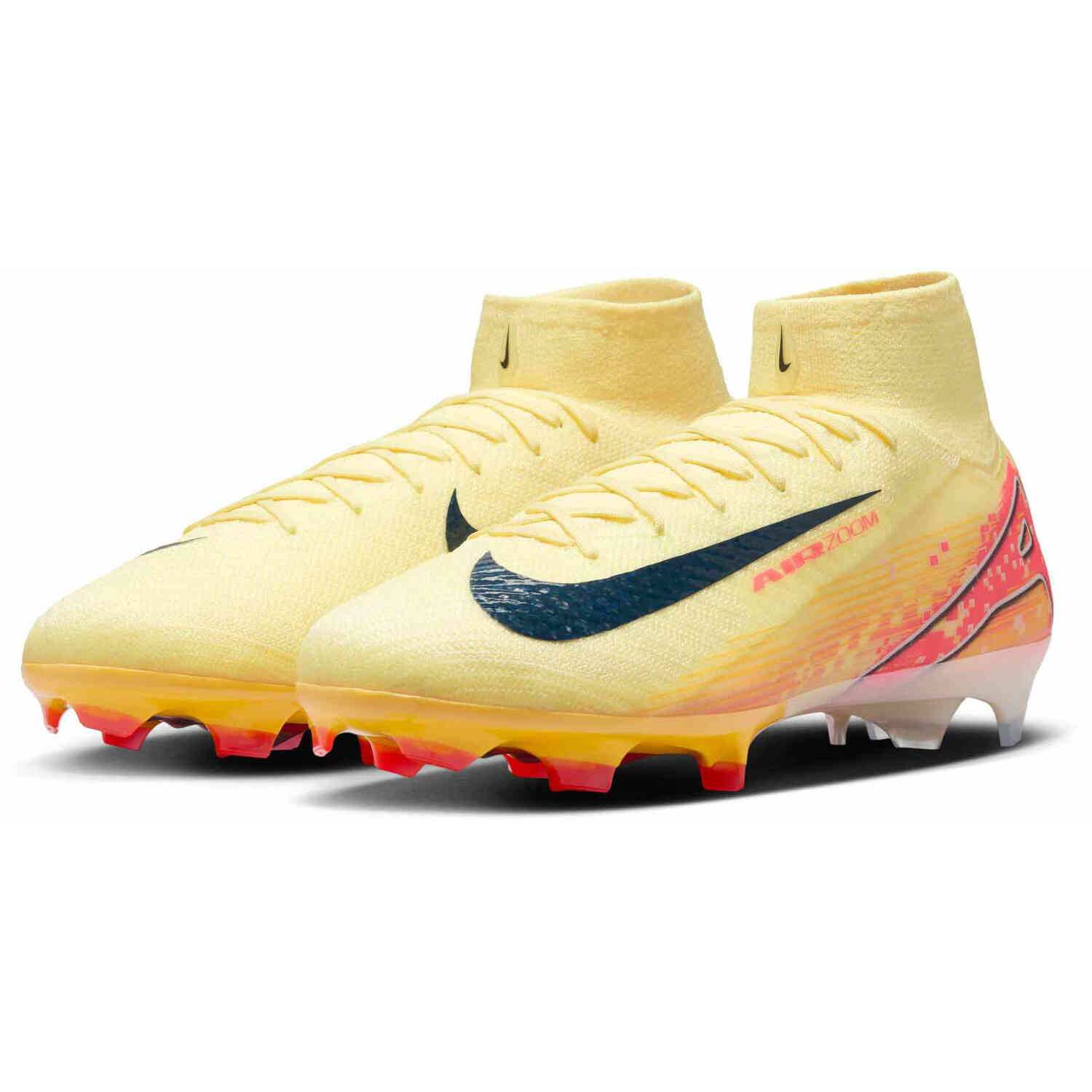 Nike Mercurial Superfly 10 Elite FG Firm Ground Soccer Cleats Kylian Mbappe Lt Laser Orange Armory Navy Soccer Master