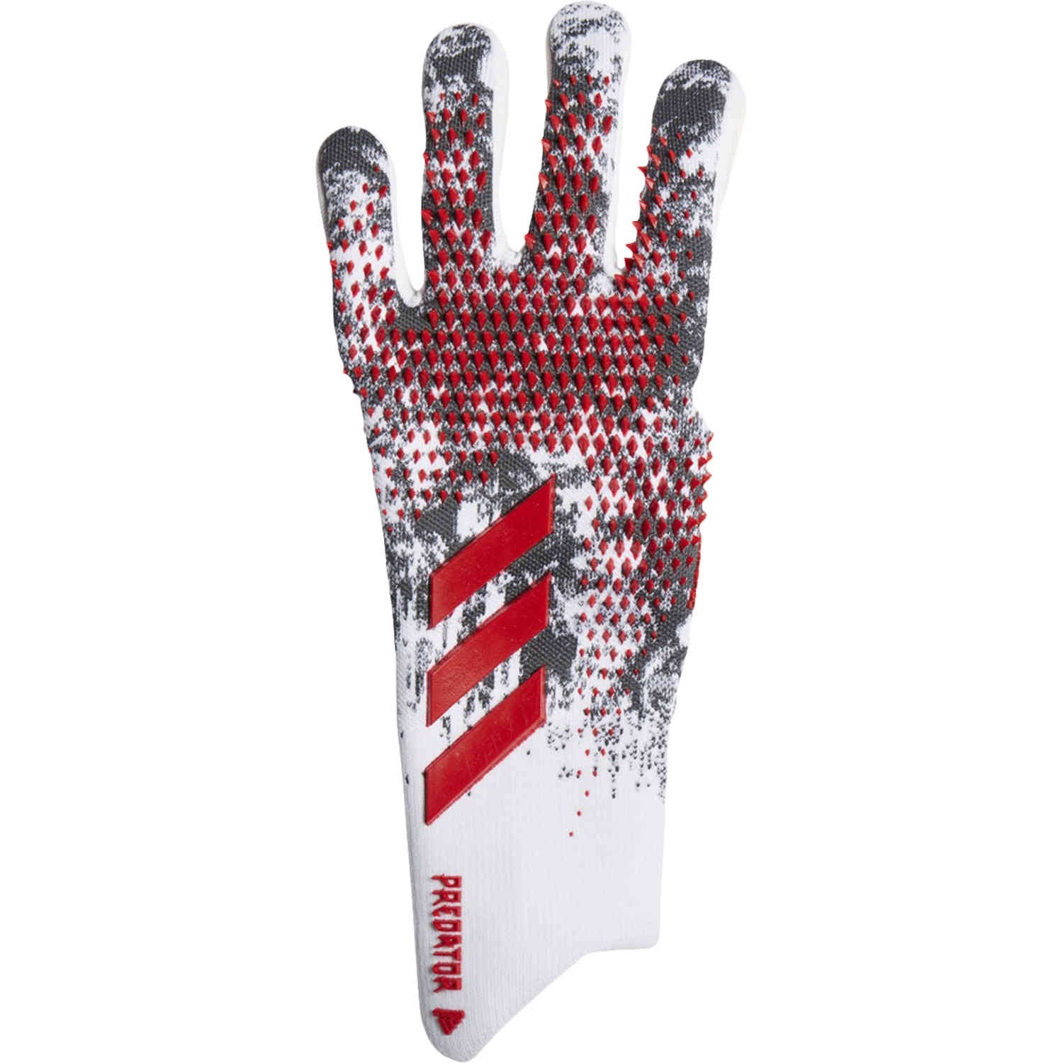 adidas Manuel Neuer Predator Pro Negative Cut Goalkeeper Gloves White Black with Active Red Soccer Master